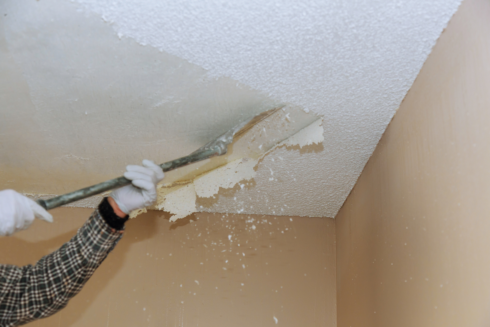What It Takes To Get Rid Of A Popcorn Ceiling Drywall By